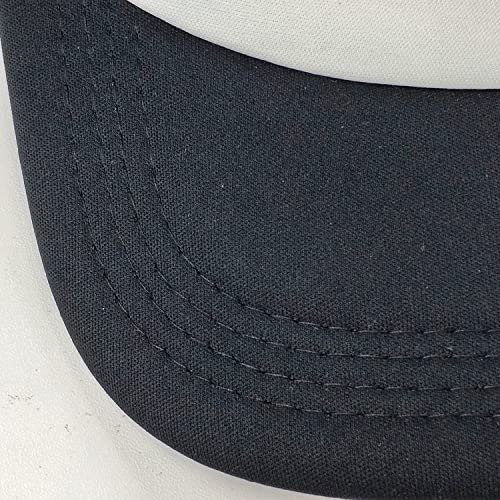 12 Pack Sublimation Hats for Men Blank Trucker Hats Bulk Snapback Mesh Women Baseball Caps DIY Custom 18 Colors - color: Black and White