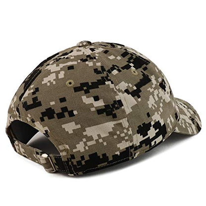 Trendy Apparel Shop Director Embroidered Soft Cotton Low Profile Dad Hat Baseball Cap - color: Beige Digital Camo
