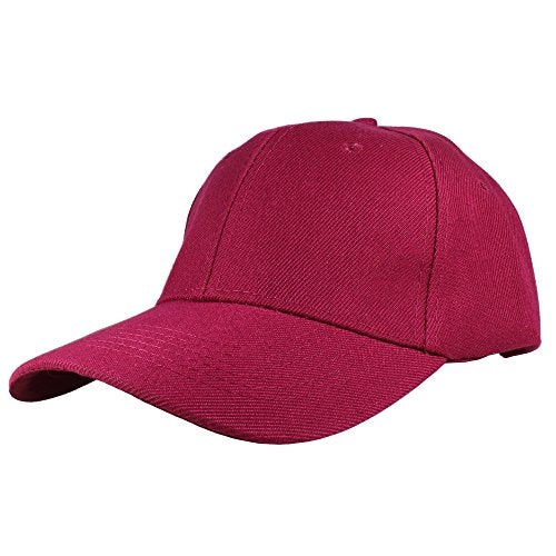 Gelante Plain Baseball Cap Adjustable Back Strap 3 PC - color: Burgundy
