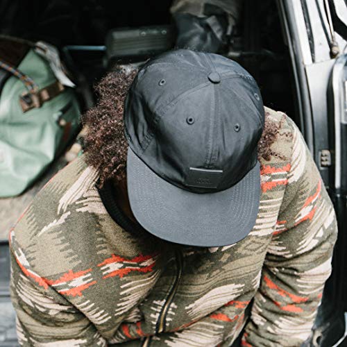 Tillak COHO Six Panel Hat, Kodra Nylon 6 Panel Cap with Snap Closure - color: Black