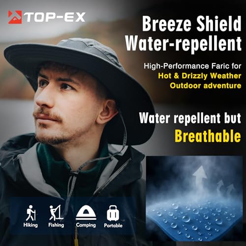 TOP-EX Oversized Waterproof Sun Hat for Big Heads with Wide Brim & Mesh - color: White-mesh, size: Large-X-Large