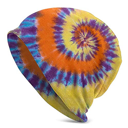 Gamepad Print Slouchy Beanie Skull Caps Chemo Hats Baggy Headwear for Men Women Jogging Cycling - color: Tie Dye