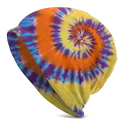 Gamepad Print Slouchy Beanie Skull Caps Chemo Hats Baggy Headwear for Men Women Jogging Cycling - color: Tie Dye