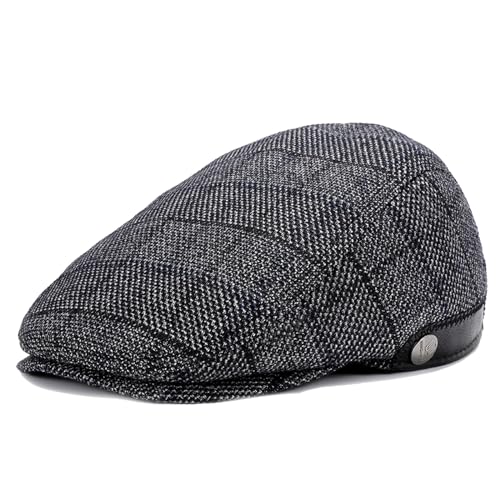 Sumolux Mens Newsboy Hat Flat Cap Gatsby Lvy Irish Hats Driving Cabbie - color: D Gray