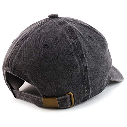 Trendy Apparel Shop Vintage 1962 Embroidered 63rd Birthday Soft Crown Washed Cotton Cap - color: Black