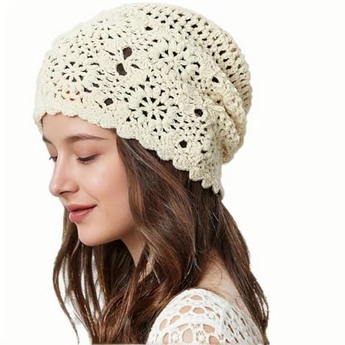 Lady's Handmade Crochet Hat - color: Beige