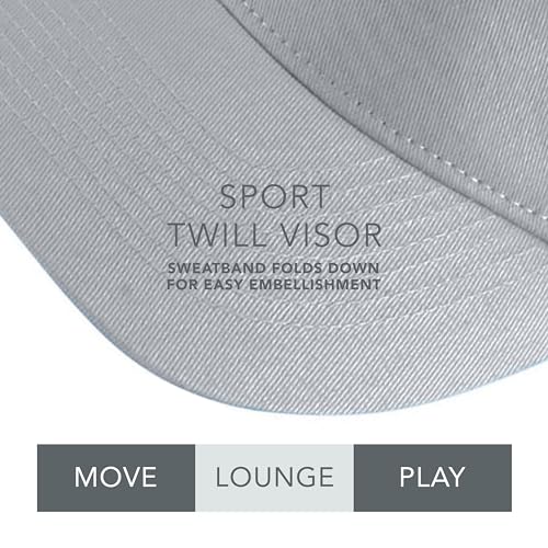 Augusta Sportswear Sport Twill Visor - color: Silver Grey