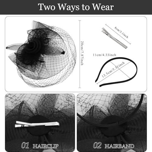 Fascinators Headband Derby Hat for Women Tea Party Hat Classic Hair Accessories for Women