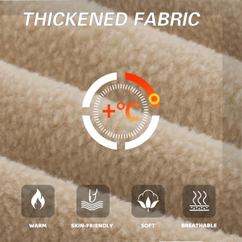 Balaclava Winter Face Mask Windproof Fleece Ski Mask Cold Weather Neck and Face Warmer for Men and Women - color: Khaki