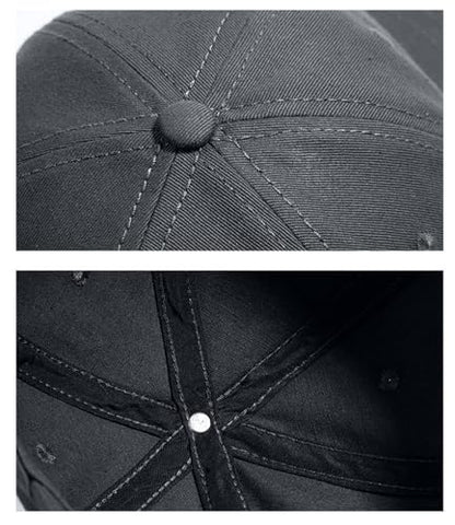 Adjustable Mens and Womens Sun Hat Short Brim Baseball Cap - color: Khaki+black+navyblue