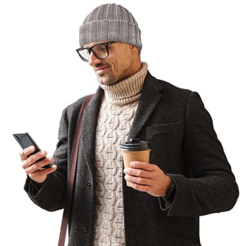 TINKUY Peru Alpaca Wool Blend Cuffed Beanie Hat for Men and Women, Warm Winter Knit Cap, Handmade in Peru, Unisex One Size - color: Beige