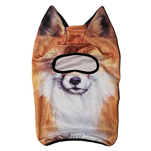 WTACTFUL 3D Animal Ears Balaclava, Breathable Face Mask for Halloween - color: Fox Meb-08