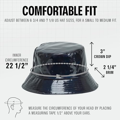 Rave Bucket Hat for Women & Men - Cute Bucket Hats - Festival Hat Adjustable 50+ SPF Protection Rave Accessories - color: Holographic Black