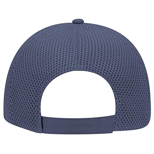 OTTO Cotton Twill w/Polyester 6 Panel Low Profile Air Mesh Baseball Cap - color: Navy