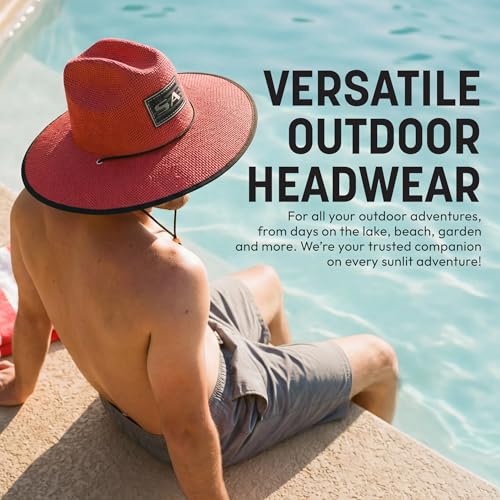Soul of Adventure Keys Straw Hat for UV Sun Protection | UPF 50+ Sun Protection, Adjustable Drawstring - color: Ghost American Flag