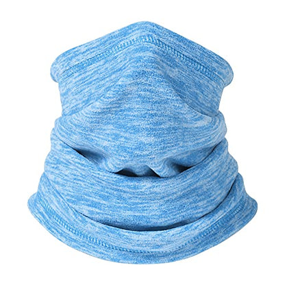 Winter Thermal Neck Warmer/Neck Gaiter Face Scarf/Face Cover Winter Ski Mask - Cold Weather Balaclava - color: Light Blue