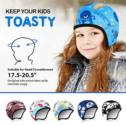 Hikenture Kids Skull Cap Helmet Liner Winter Hat for Boys and Girls Beanie Ski Hat with Thermal Fleece for Snow Sports… - color: Monster