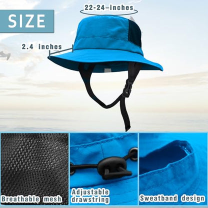 Seektop Surf Bucket Hat with UPF 50+ UV Protection, Waterproof Surfing Hat - color: Blue