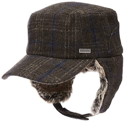 Jeff & Aimy Unisex Winter Earflap Trapper Hunting Ski Hat Baseball Cap 54-62CM - color: 92680-brown, size: Medium