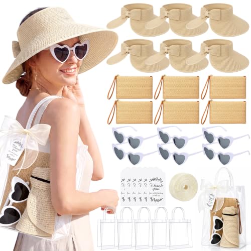 6 Pack Beach Bachelorette Party Favors for Women - color: Beige