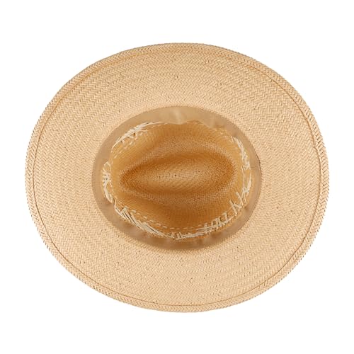 Dockers Men's Straw Fedora and Panama Hat - color: Natural Stripe, size: Small-Medium