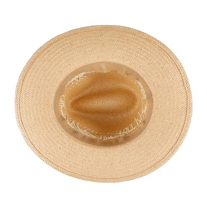 Dockers Men's Straw Fedora and Panama Hat - color: Natural Stripe, size: Large-X-Large