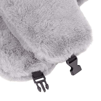 MioCloth Faux Fur Winter Earflap Russian Ushanka Hat - Fur Lined Winter Cap - color: Grey