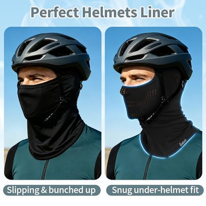2 Pack Breathable Balaclava Ski Mask, Motorcy Helmet Liner Men Women - color: Black+Black