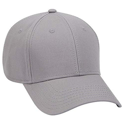 OTTO 6 Panel Low Profile Superior Cotton Twill Cap - color: Gray