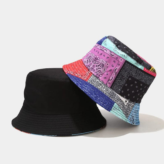 Quanhaigou Bucket Hats Unisex Summer Travel Beach Fisherman Cap for Men Women Teens - color: Floral Paisley