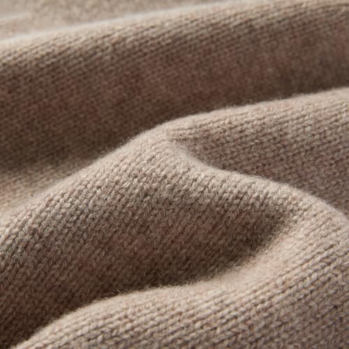 100% Merino Wool Slouchy Beanie Hat, Women Warm Winter Caps Soft, Ladies Breathable & Cozy Stretchy Knitted Skull Cap - color: Light Camel