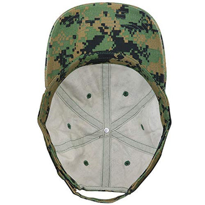 Falari Classic Baseball Cap Dad Hat 100% Cotton Soft Adjustable Size - color: Camouflage - Green Digital