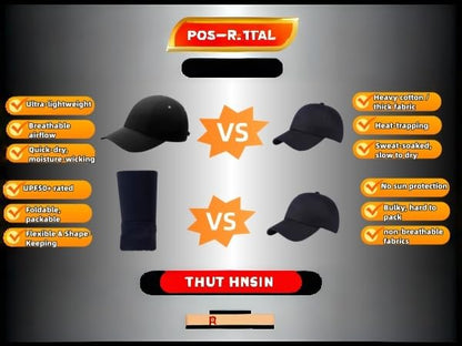 Ultra-Lightweight & Breathable UPF 50+ Baseball Cap - color: Black