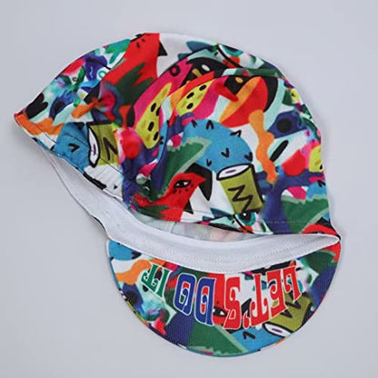Funny Cycling Cap - Polyester Cartoon Cycling Hat-Under Helmet - Cycling Helmet Liner Breathable&Sweat Uptake - color: Kkk