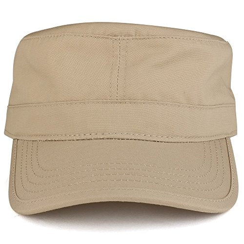 Ripstop Tear Resistant Military BDU Cotton Adjustable Cadet Style Army Cap - color: Stone