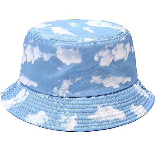 Unisex Bucket Hat Summer UPF 50+ Sun Protection Outdoor Beach Fishing Travel Hiking Hat - color: Cloud