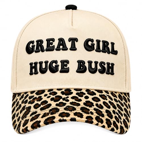 Embroidered Trucker hat for Women Men Baseball Hat Adjustable Unisex Cotton for Soccer Supporters - color: O-leopard Print