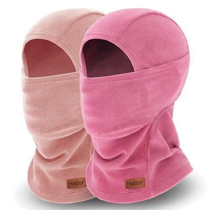 Winter Balaclava Ski Mask for Men Women - Windproof Thermal Face Mask for Snowboard Cycling Running for Cold Weather - color: Dark Pink/Rose Pink