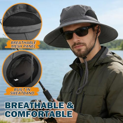 EINSKEY Classic Unisex Sun Hat | Waterproof Wide Brim Bucket Sun Hat