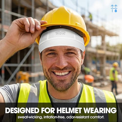 QINGLONGLIN Breathable Mesh Skull Cap Sweat Control HelmetLiner 2-Pack - color: Black + White