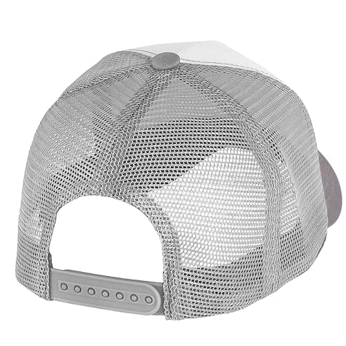 Falari 12 Pack Bulk Wholesale Mesh Trucker Hats 5 Panel and 6 Panel Baseball Caps for Men and Women - color: 5 Panel - Light Gray