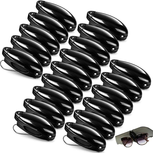 Frienda 5 Pcs Car Sun Visor Clip Sunglasses Holder,Silver - color: Black