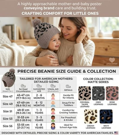Moon Kitty Baby Girls Earflaps Knit Hats Infant Baby Beanies6-12Months - color: Leopard, size: 3-5T