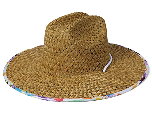 Roxy Womens Pina to My Colada Straw Hat - color: Snow White Pualani Combo 231, size: Small-Medium