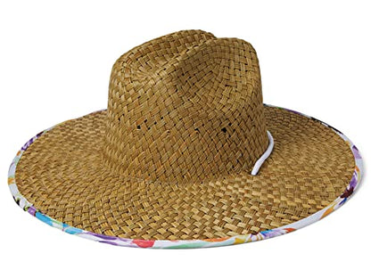 Roxy Womens Pina to My Colada Straw Hat - color: Snow White Pualani Combo 231, size: Small-Medium