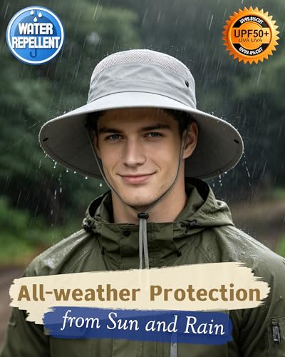 3 Pack Mens Boonie Sun Hat UV Protection Outdoor Bucket Fishing Hat for Hiking Safari & Gardening - color: 3 Pack-dark Grey＆light Grey＆army Green