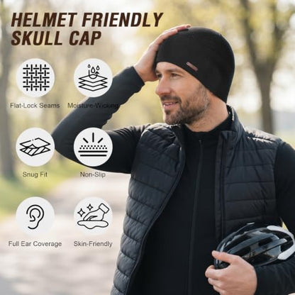 Wmcaps 33% Wool Blend Beanie for Men & Women, Warm Breathable Skull Cap - color: Navy Blue
