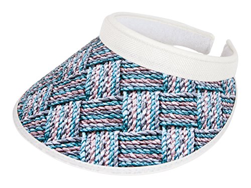 TOP HEADWEAR Two-Tone Weave Clip-On Visor - color: Blue