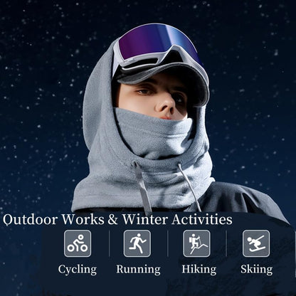 Balaclava Hood Ski Mask for Men Women Winter Face Neck Head Cover Scarf Windproof Fleece Warmer Thermal Cold Weather Hat - color: Green