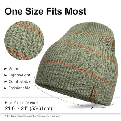 OUTDOOR SHAPING Unisex Knit Beanie Hat - Warm Durable Soft Skull Cap for Men & Women - color: Combo C